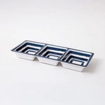 Prepara 3-Section Taco Tray Coastal Stripe
