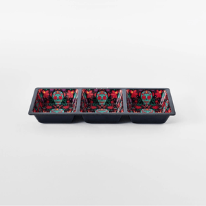 Prepara 3-Section Taco Tray Day of the Dead Edition