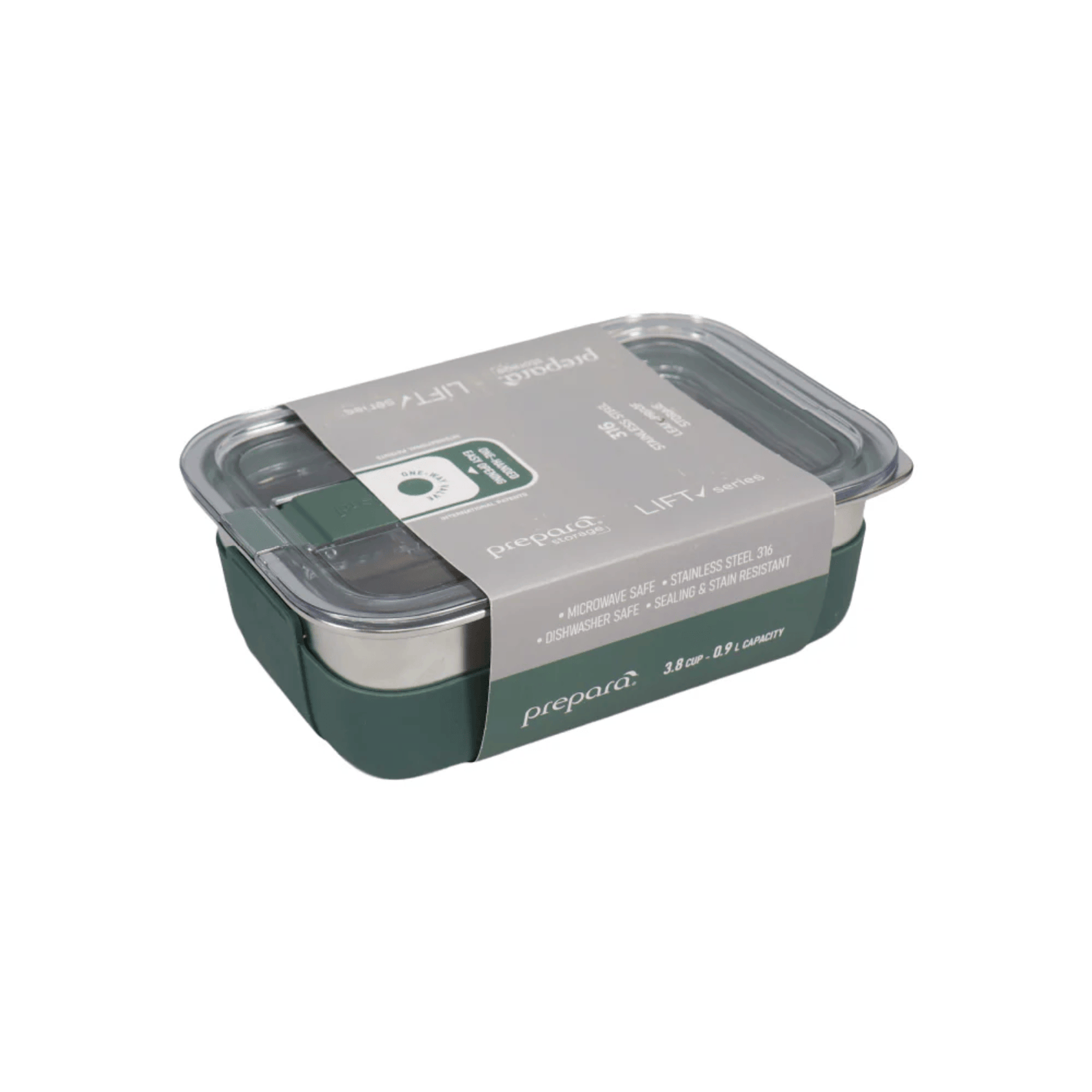 Prepara Lift Stainless Container 0.9L Olive