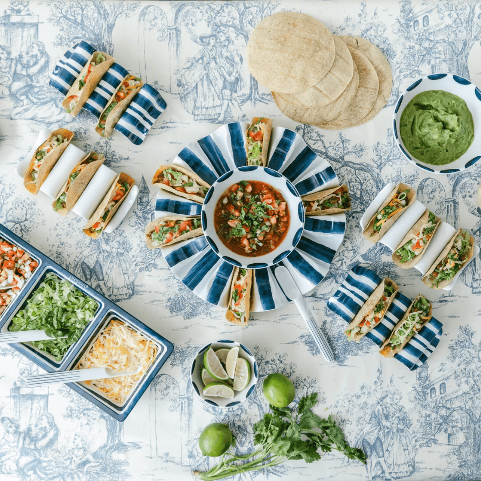 Prepara Taco Holder Multi Coastal Stripe