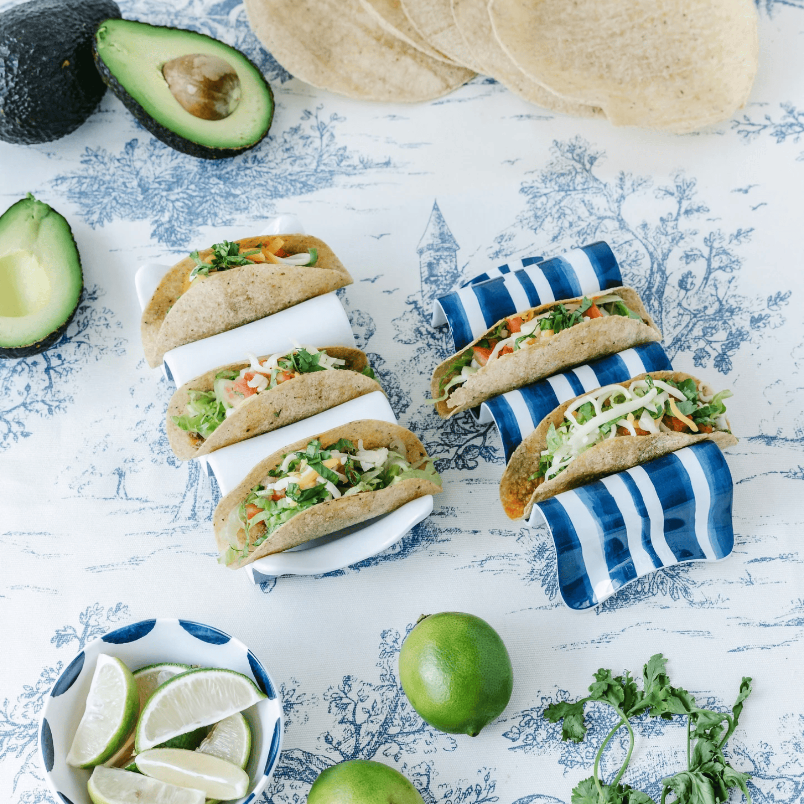 Prepara Taco Holder Multi Coastal Stripe