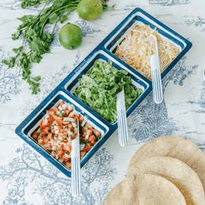 Prepara Taco Spoons Coastal Stripe 2-Pack
