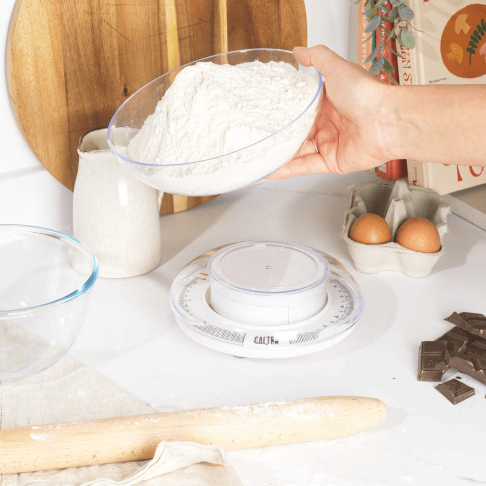 Salter Mechanical Bowl Kitchen Scale White 3kg Capacity