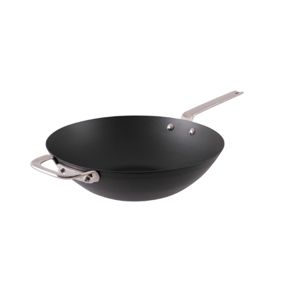 Scanpan Black Iron Carbon Steel Wok 30cm