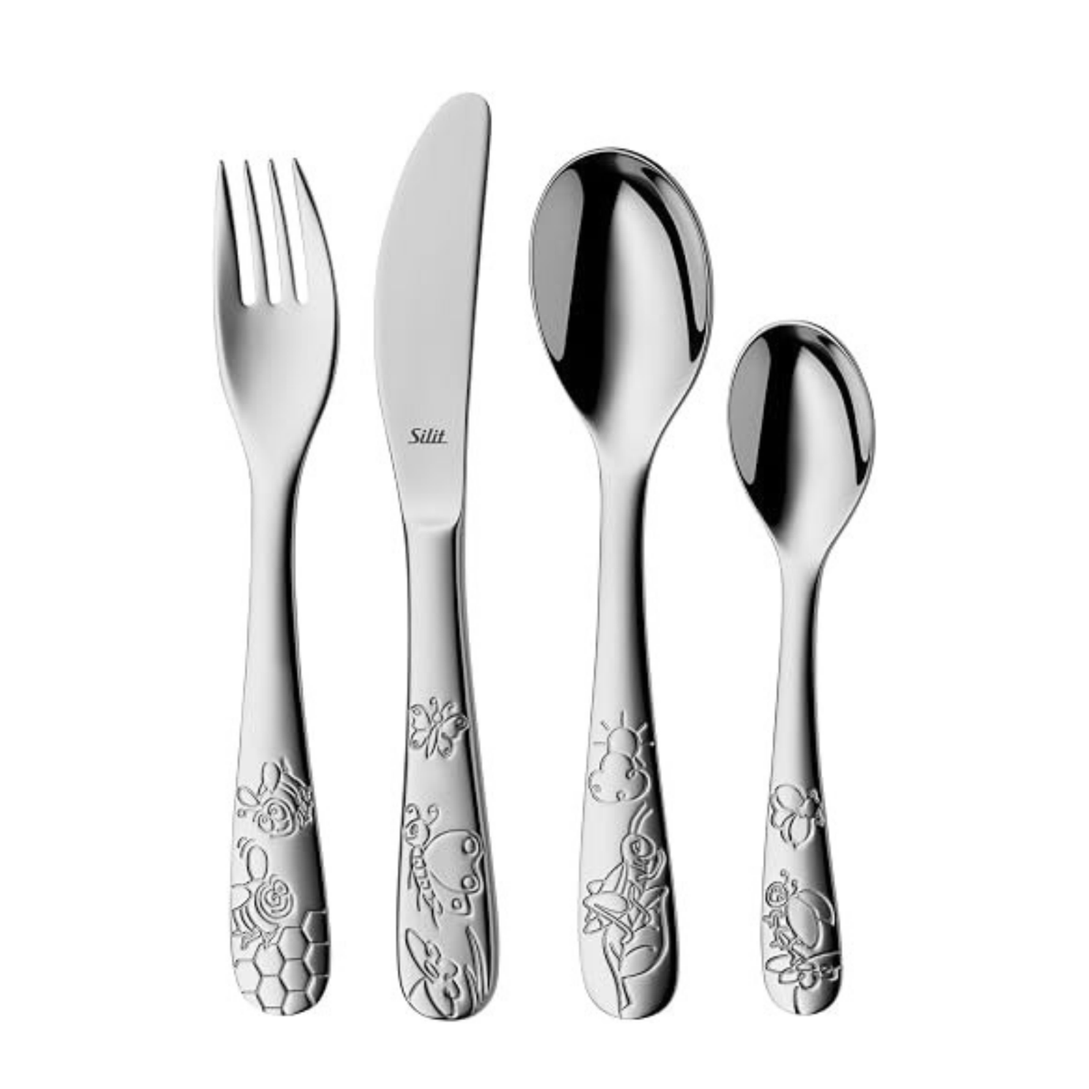SIlit Children's Cutlery Set 4-Piece Garden Bugs