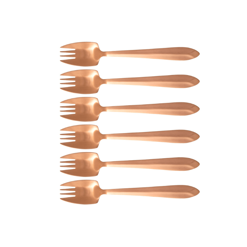 Splayd Black Label Satin Rose Gold Set of 6