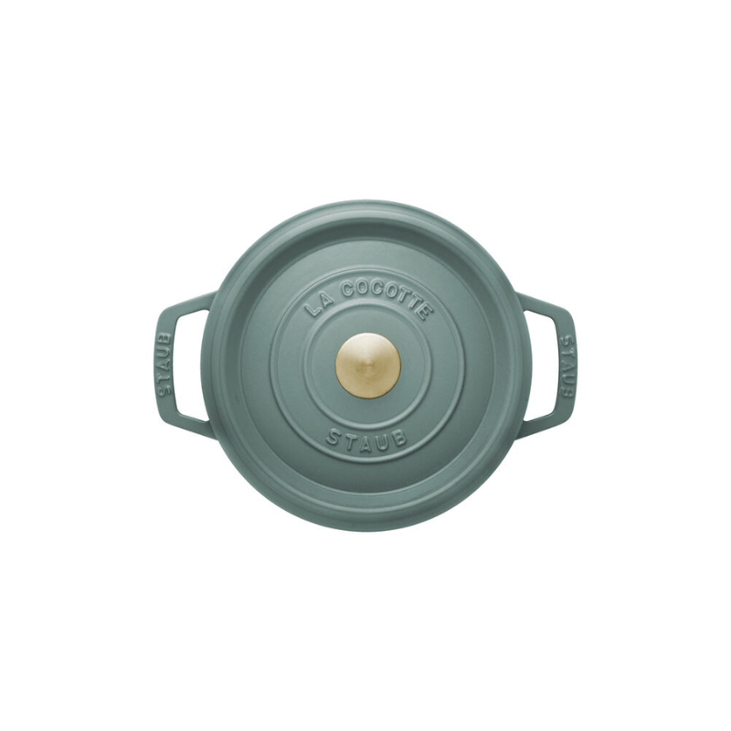 Staub Round Cocotte 20cm Eucalyptus