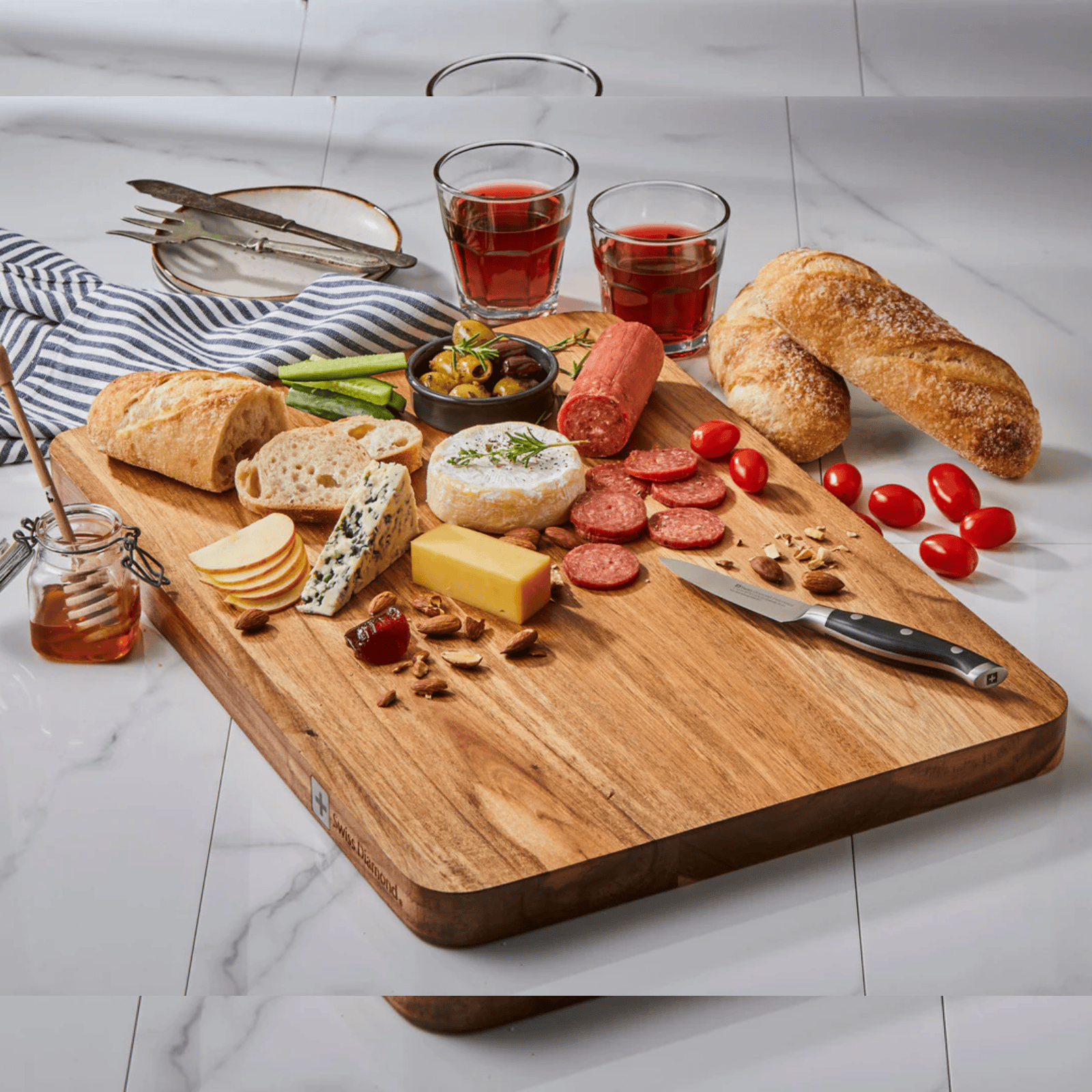 Swiss Diamond Acacia Cutting Board Long Grain 60cm x 40cm