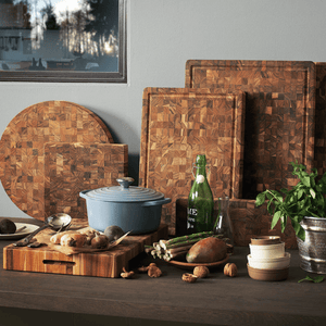 TEAKHAUS Butchers Block End Grain Round Board 45cm