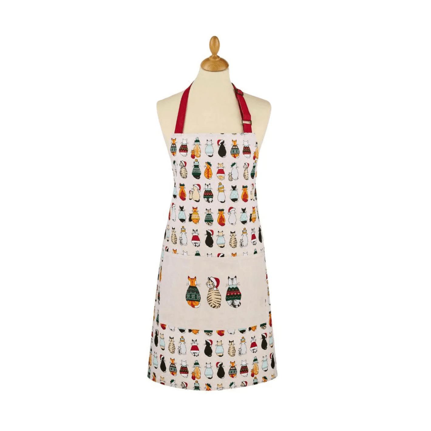 Ulster Weavers Cotton Apron Christmas Cats in Waiting