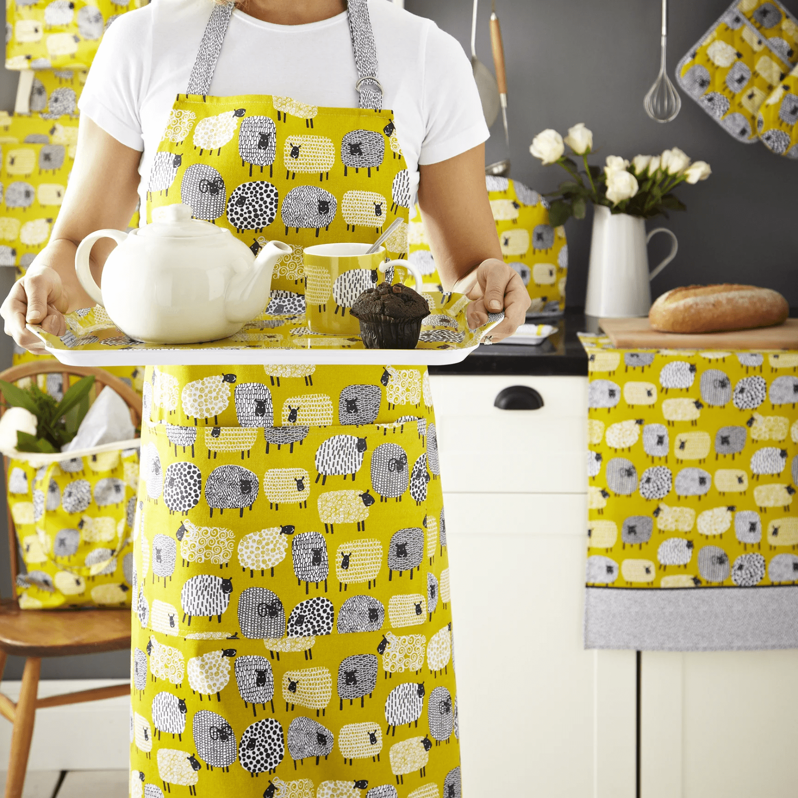 Ulster Weavers Cotton Apron Dotty Sheep
