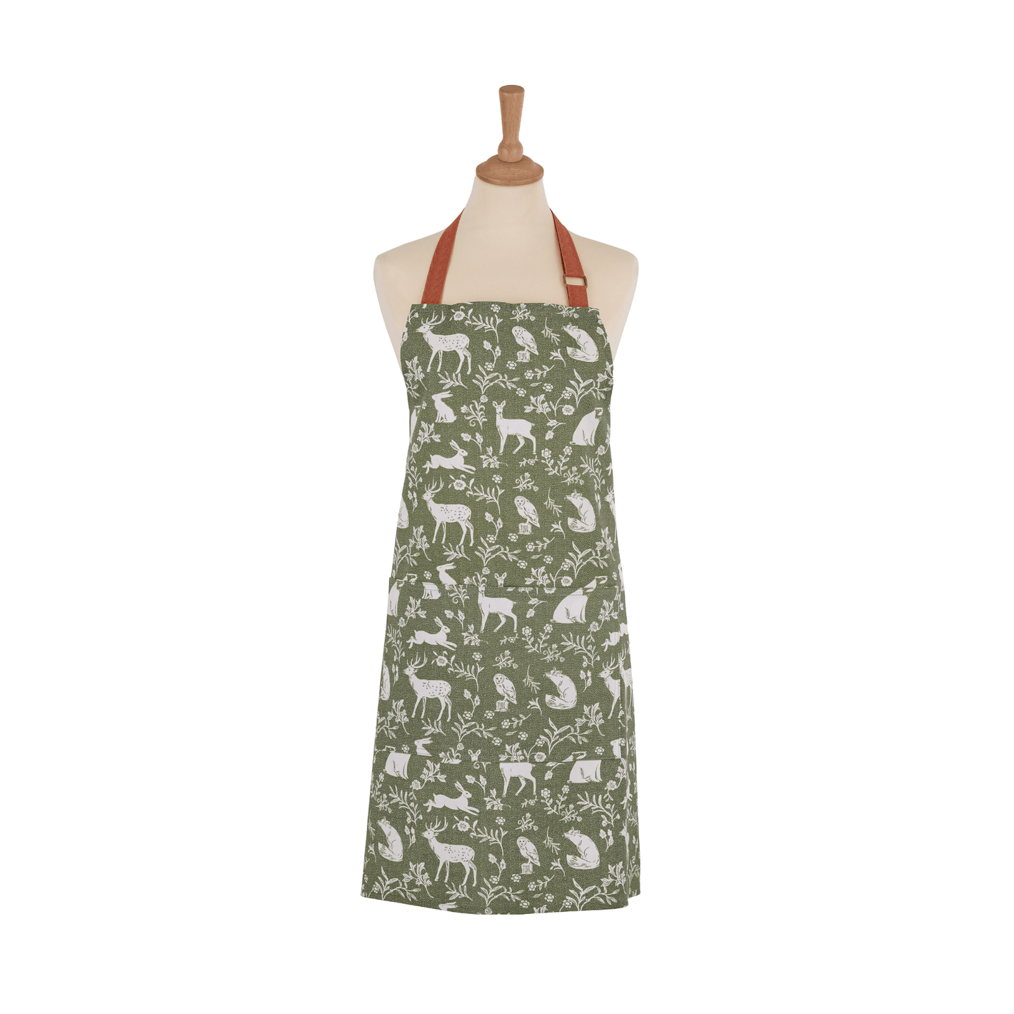 Ulster Weavers Cotton Apron Forest Friends Sage