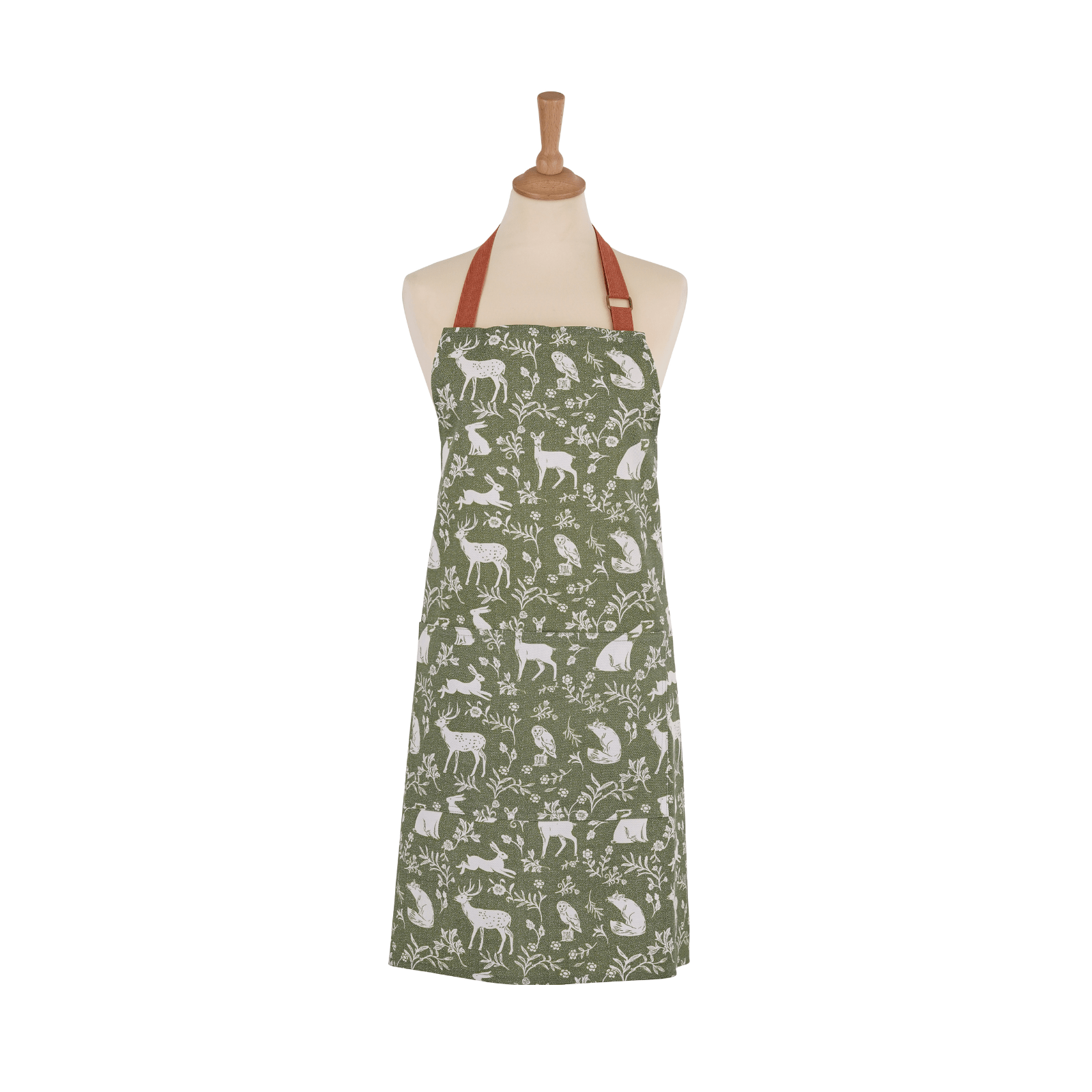 Ulster Weavers Cotton Apron Forest Friends Sage