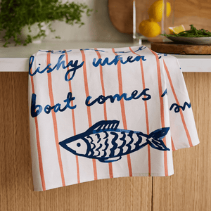 Ulster Weavers Cotton Tea Towel Catch of the Day Stripe