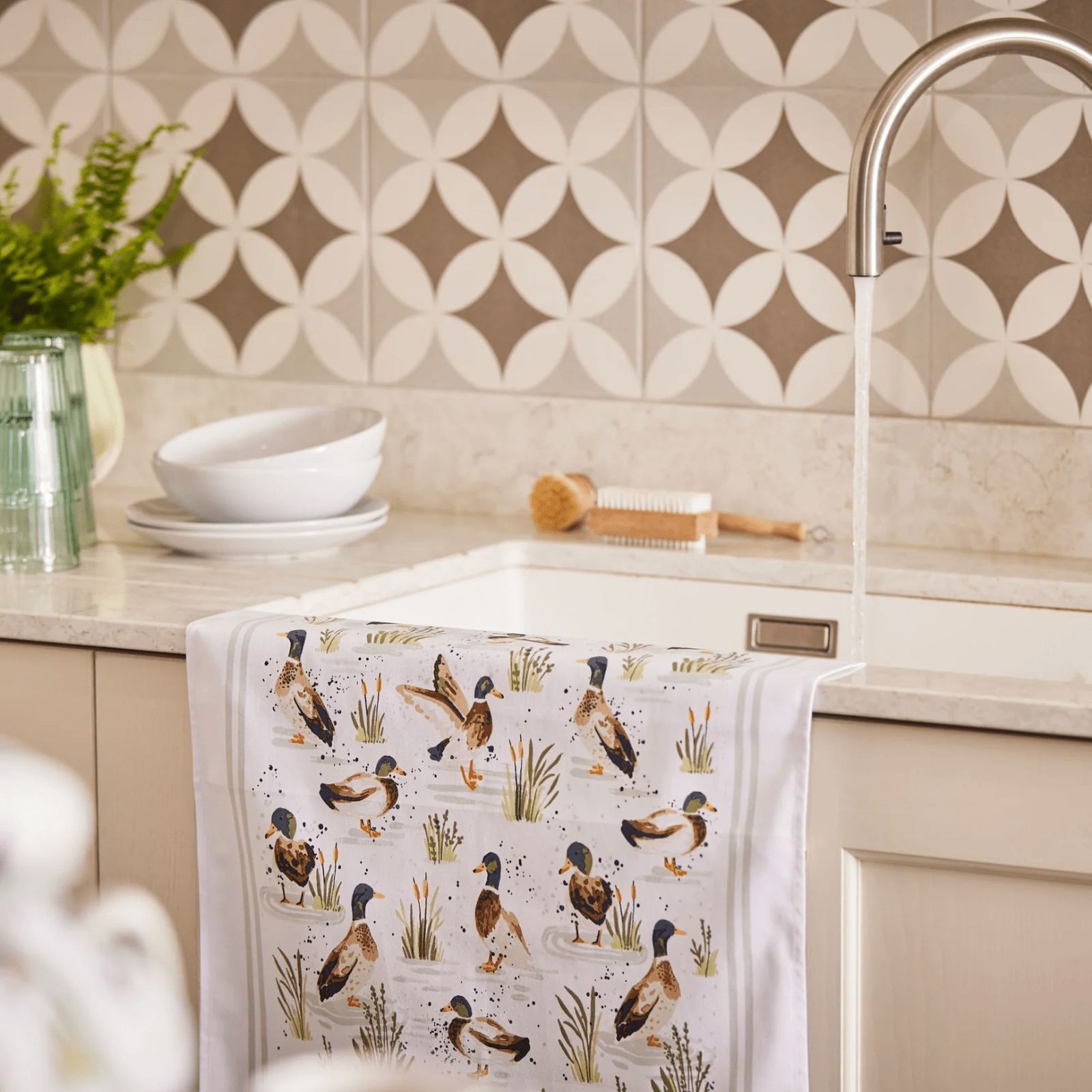 Ulster Weavers Cotton Tea Towel Farmhouse Ducks