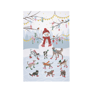 Ulster Weavers Cotton Tea Towel Ice Skating Animals