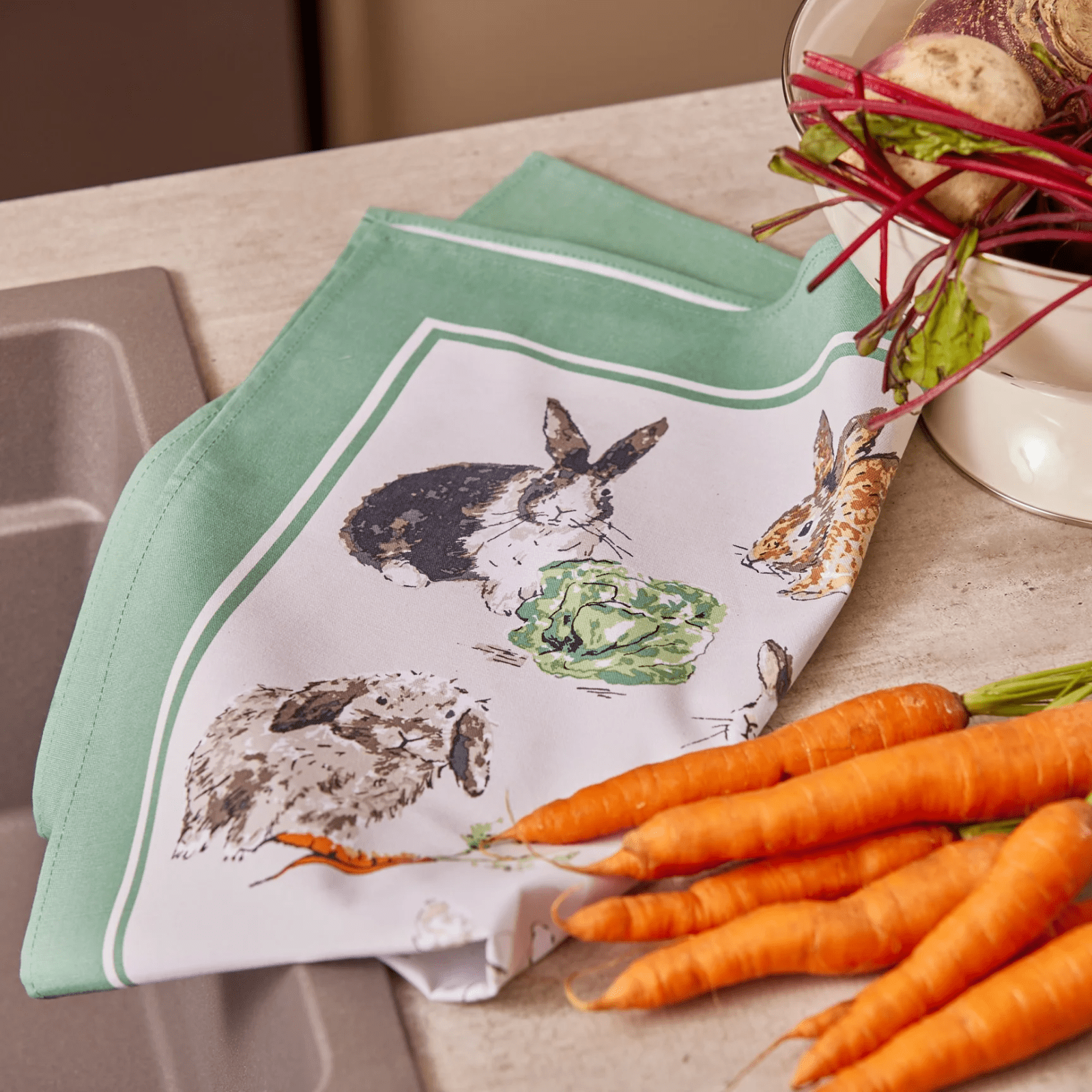 Ulster Weavers Cotton Tea Towel Rabbit Patch