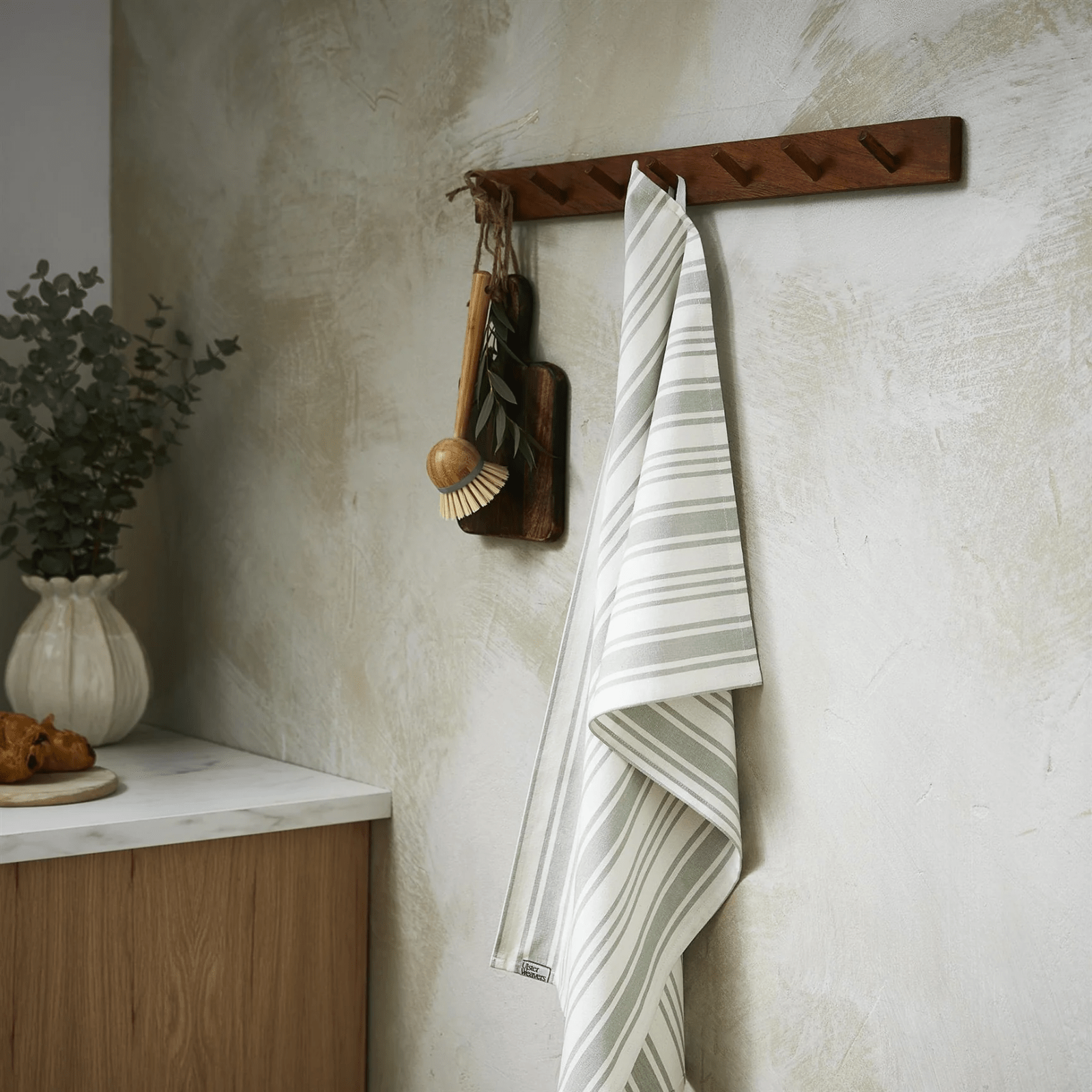 Ulster Weavers Cotton Tea Towel Sage Stripe