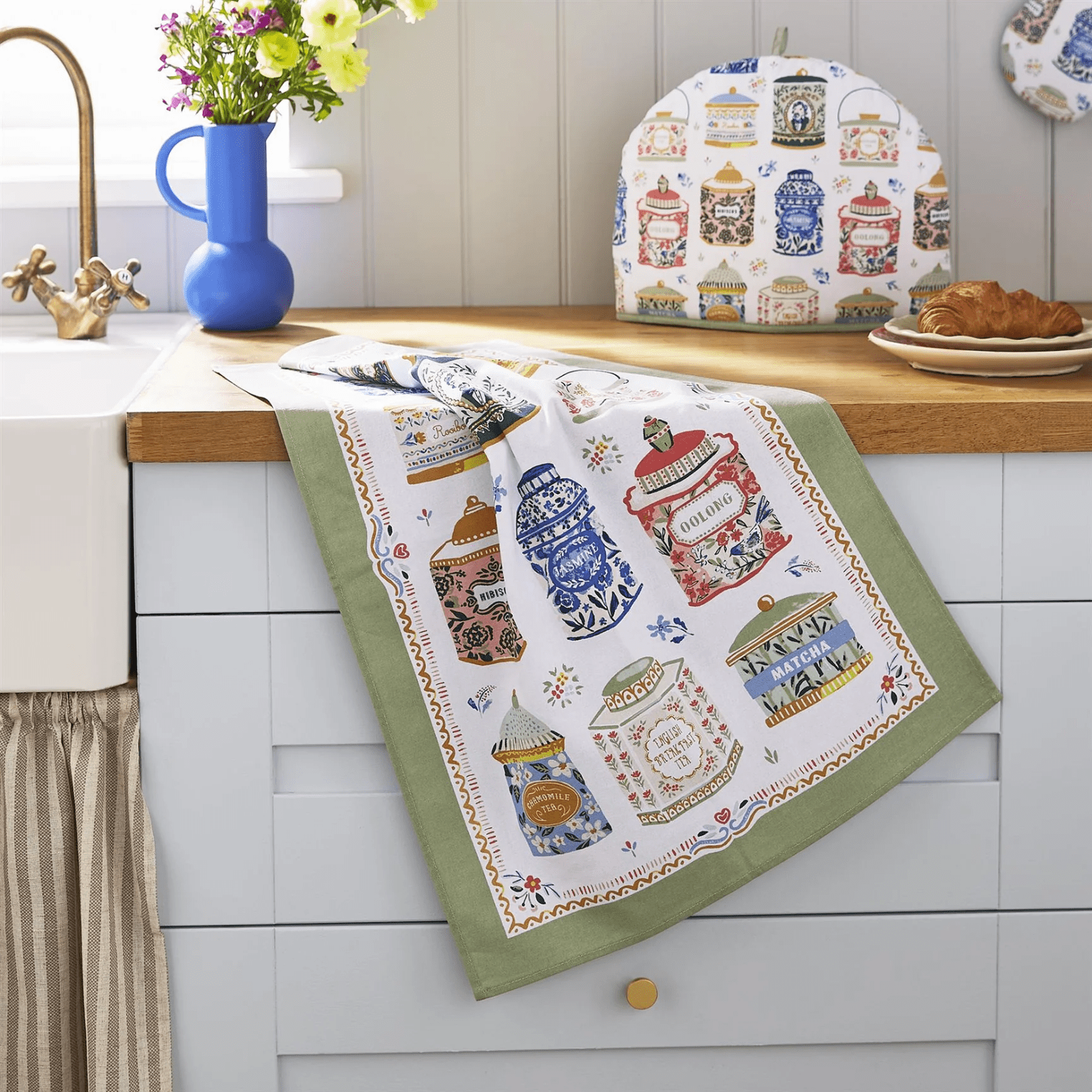 Ulster Weavers Cotton Tea Towel Tea Tins