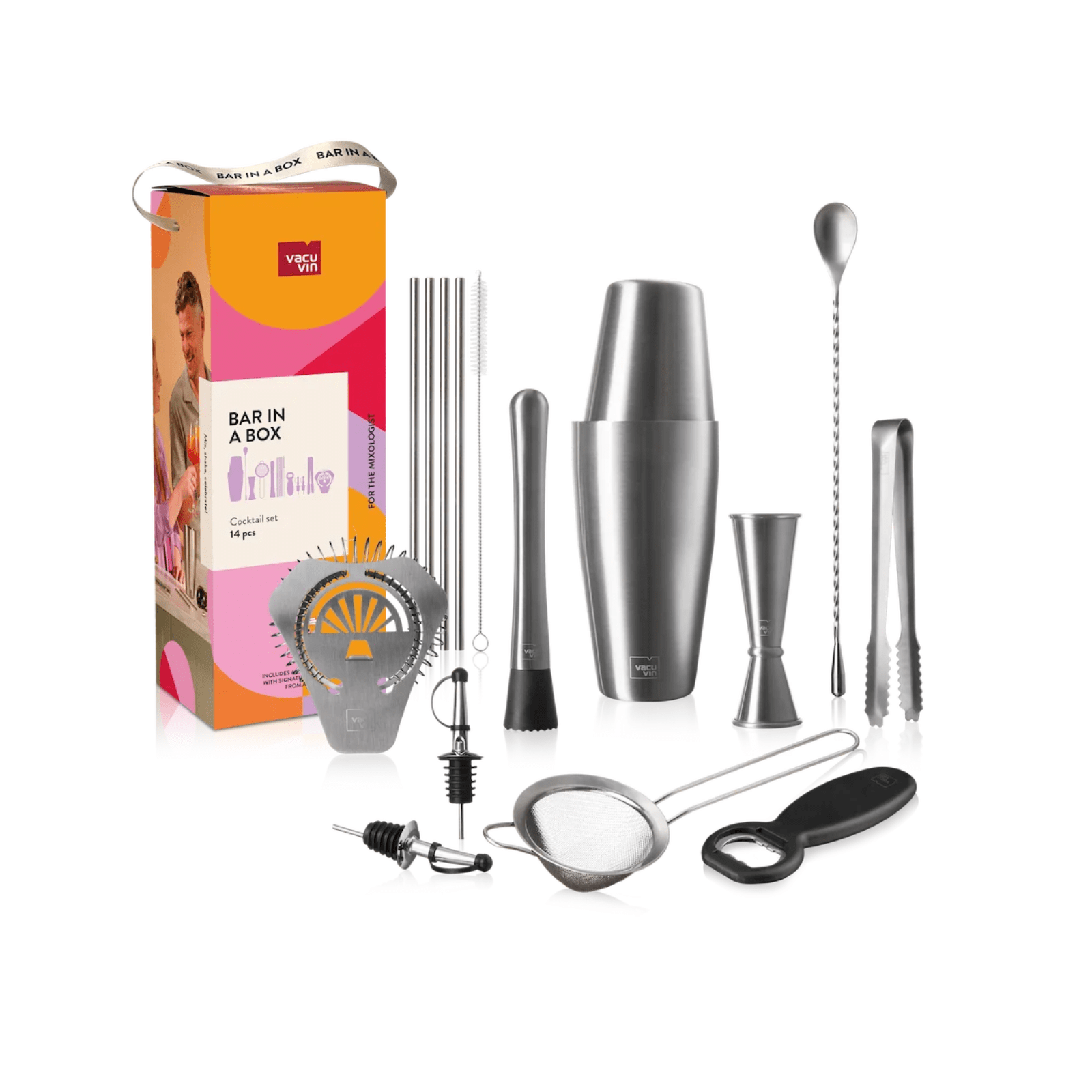 Vacu Vin Bar in a Box Mixologist Cocktail Set 14 Piece