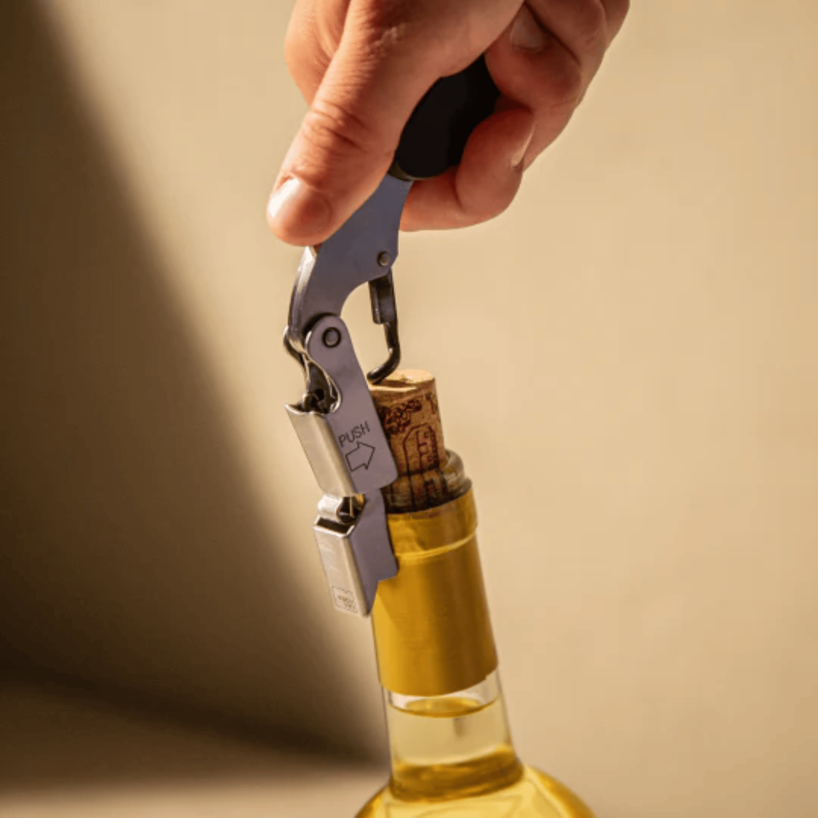 Vacu Vin Waiters Corkscrew Push Large