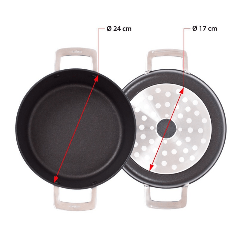 Valira Air Induction Non-Stick Casserole 24cm + Lid The Homestore Auckland