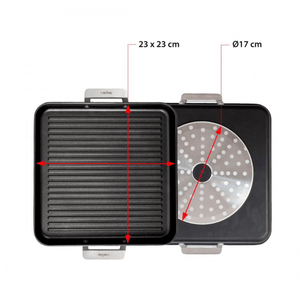 Valira Air Induction Non-Stick Grill Pan with Side Handles 23cm The Homestore Auckland