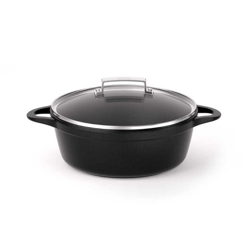 Valira Induction Non-Stick Tall Casserole 28cm + Lid + Silicone Handle Covers