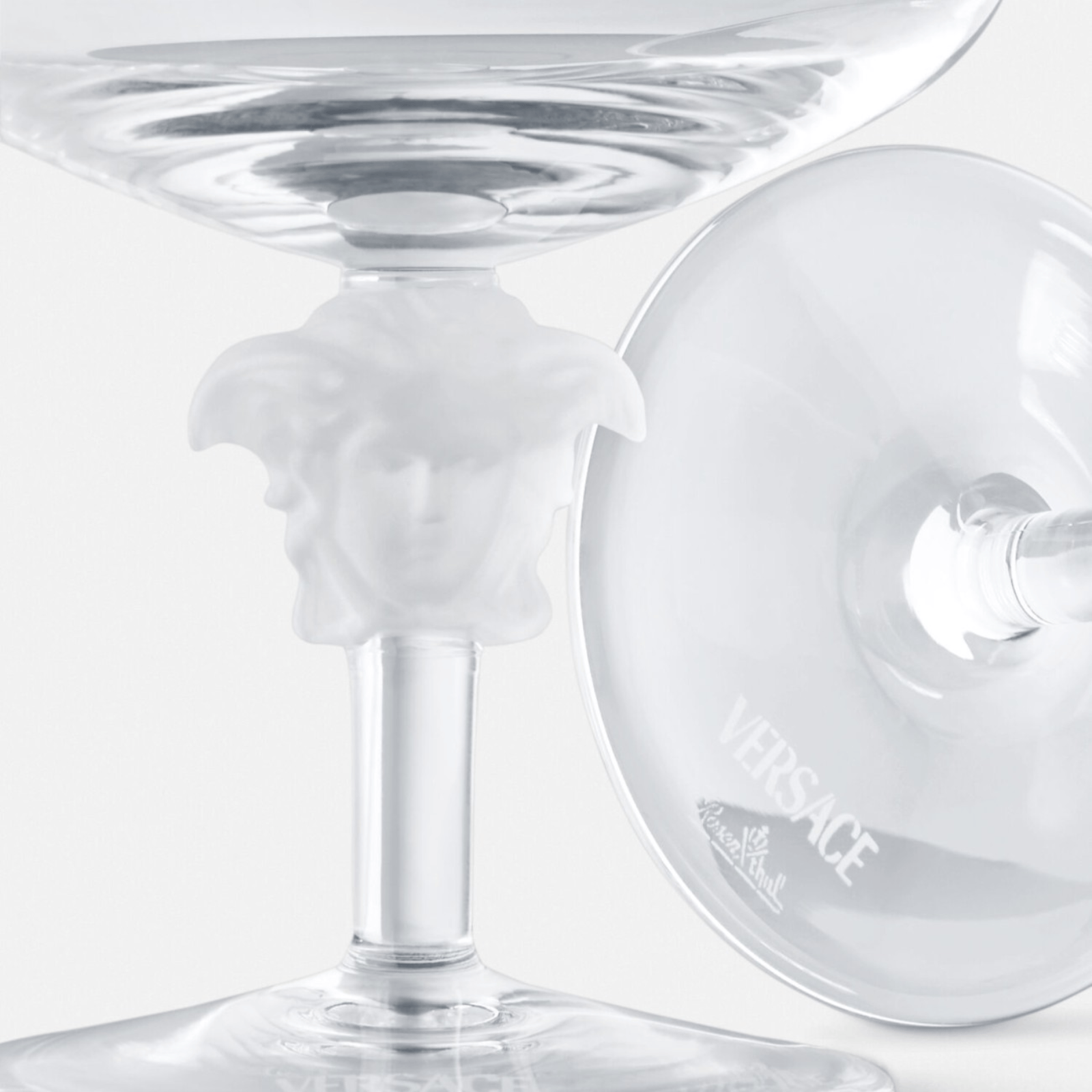 Versace Medusa Lumiere 2nd Edition Champagne Goblet Set of 2