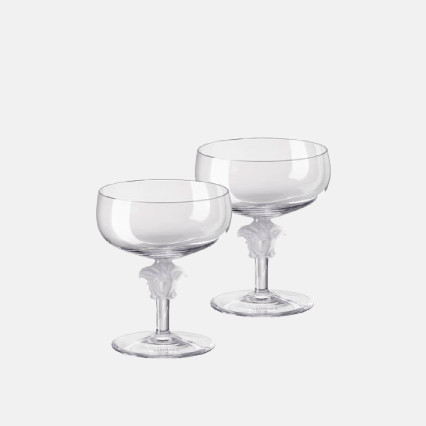Versace Medusa Lumiere 2nd Edition Champagne Goblet Set of 2