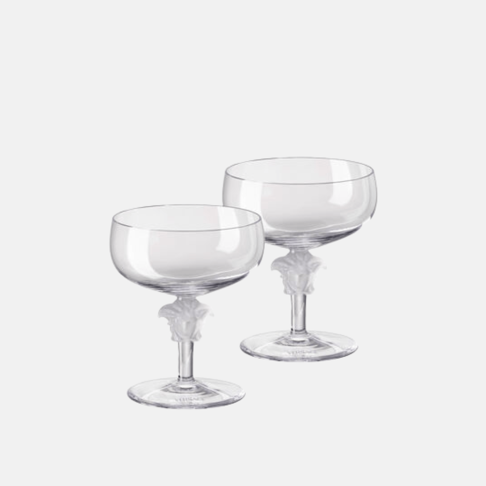 Versace Medusa Lumiere 2nd Edition Champagne Goblet Set of 2