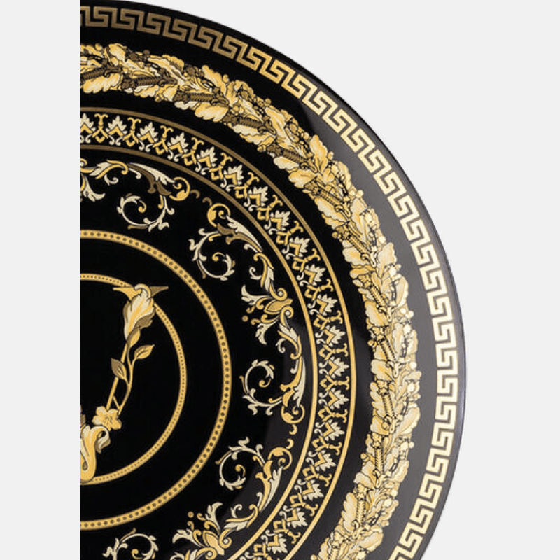 Versace Virtus Gala Black Plate 17cm The Homestore Auckland
