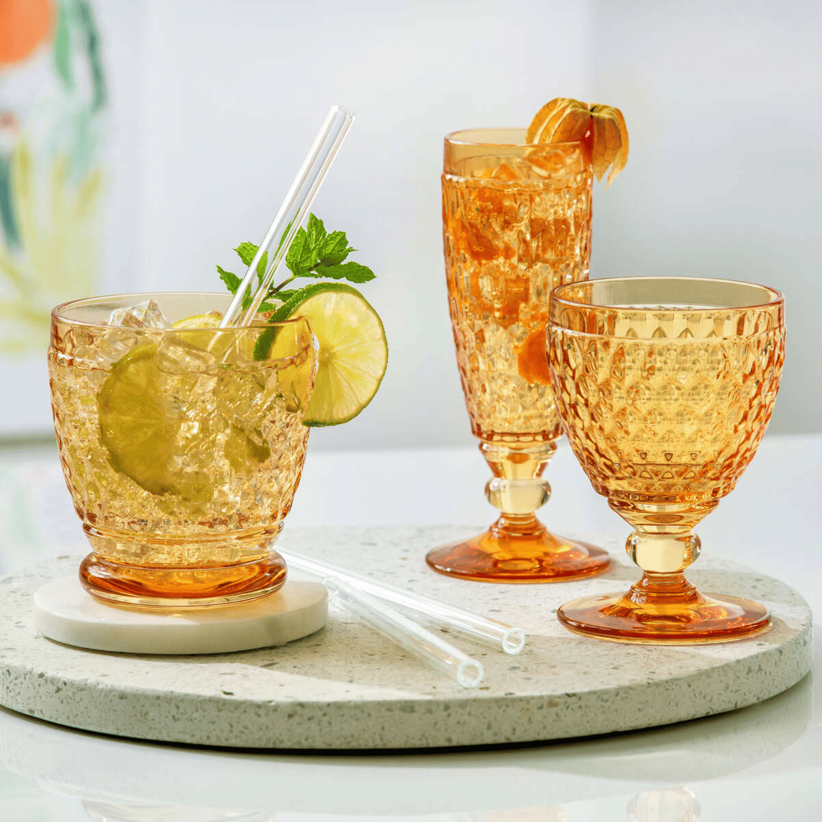 Villeroy & Boch Boston White Wine Goblet Saffron