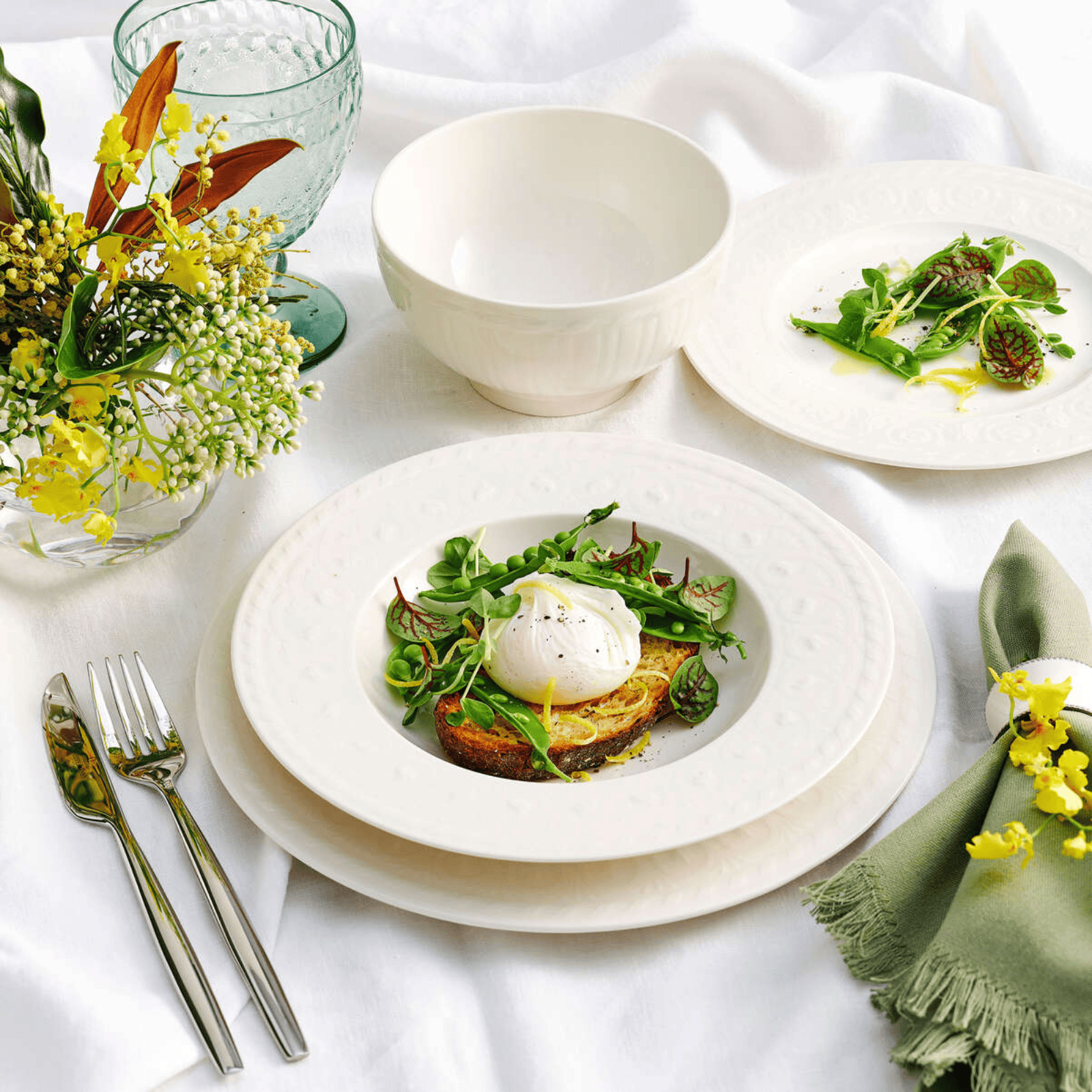 Villeroy & Boch Cellini Dinner Set for One 4-Piece