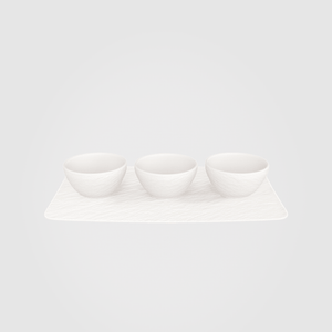 Villeroy & Boch Manufacture Rock Blanc Dip Bowl Set 4-Piece