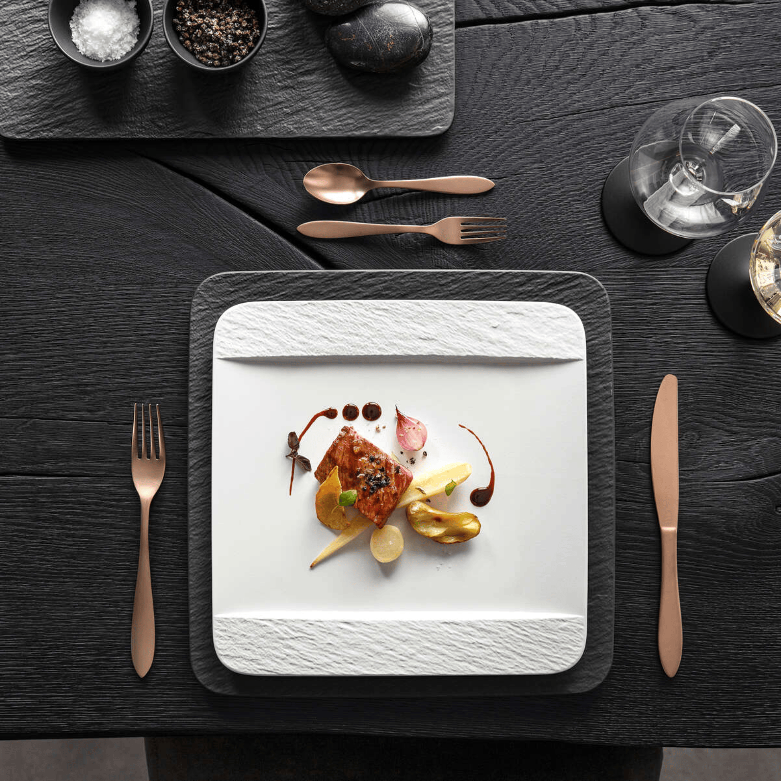 Villeroy & Boch Manufacture Rock Blanc Square Flat Plate