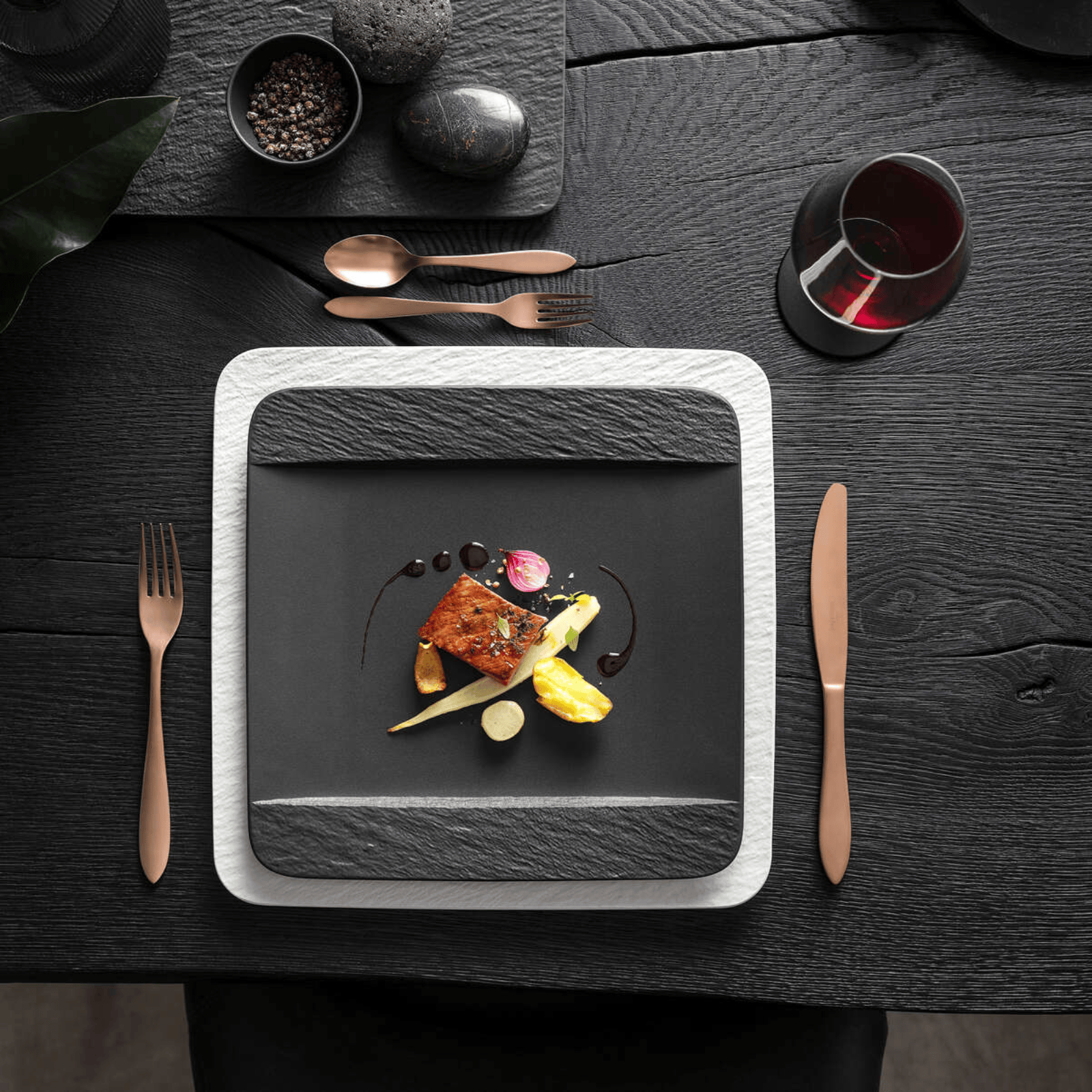 Villeroy & Boch Manufacture Rock Blanc Square Serving Plate
