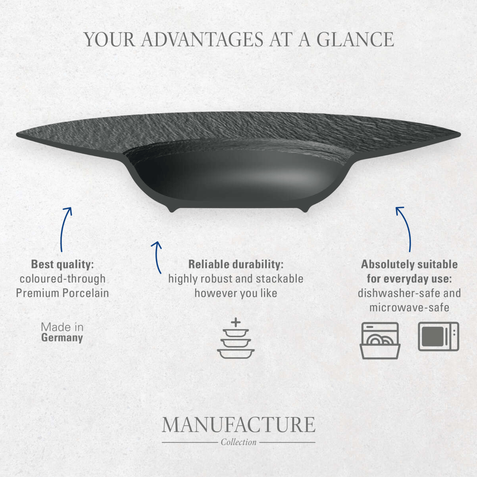 Villeroy & Boch Manufacture Rock Pasta Plate
