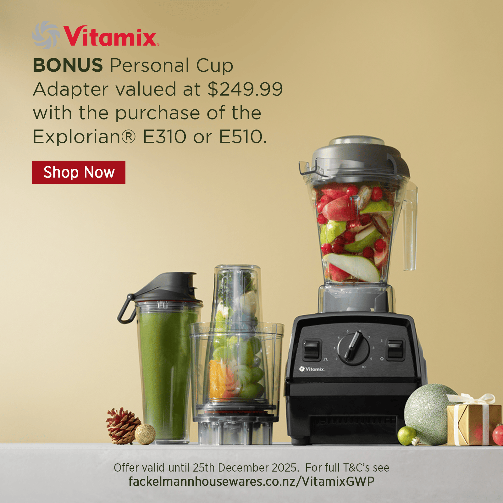 Vitamix Explorian E310 High-Performance Blender Black
