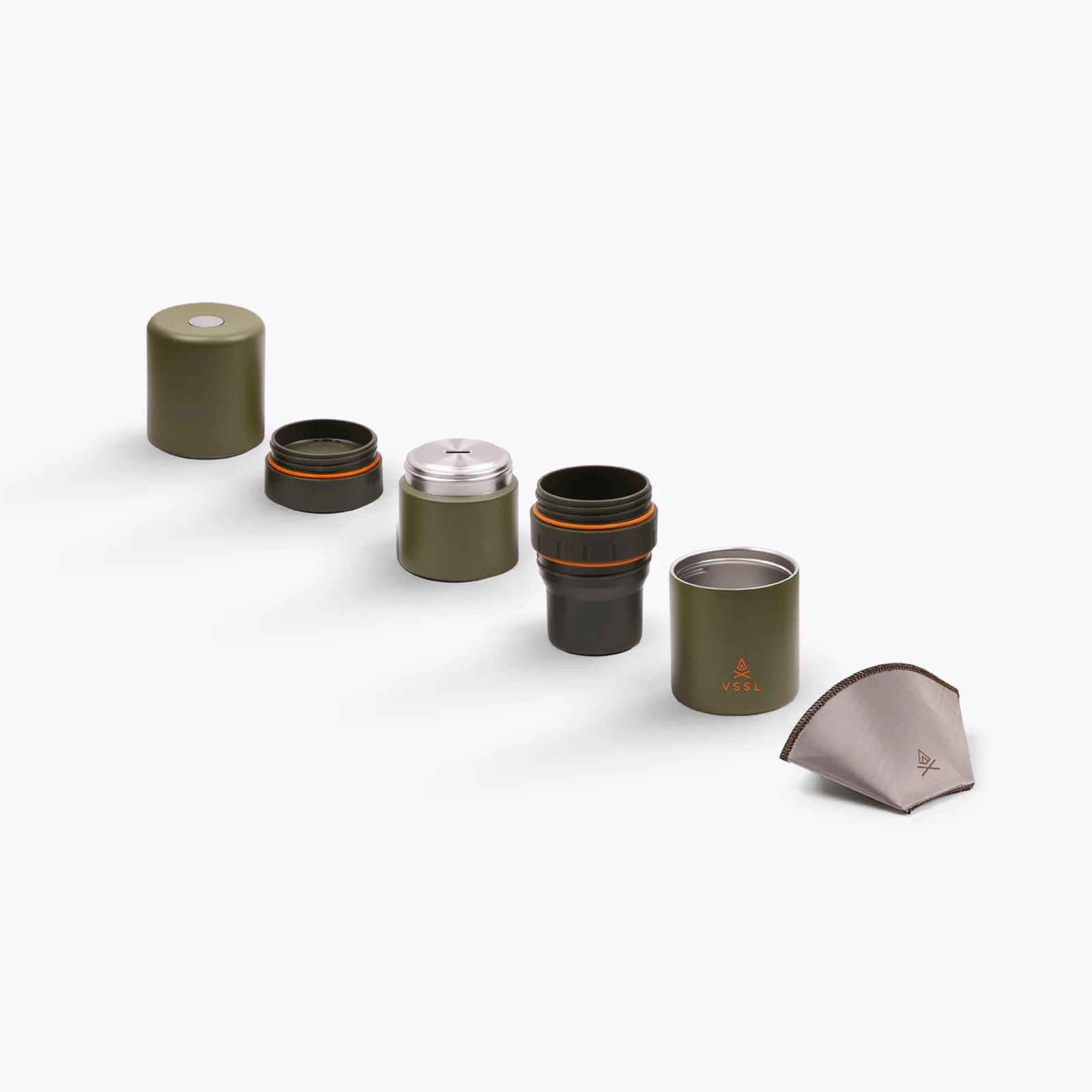 VSSL Nest Pour Over Coffee Kit Deep Moss