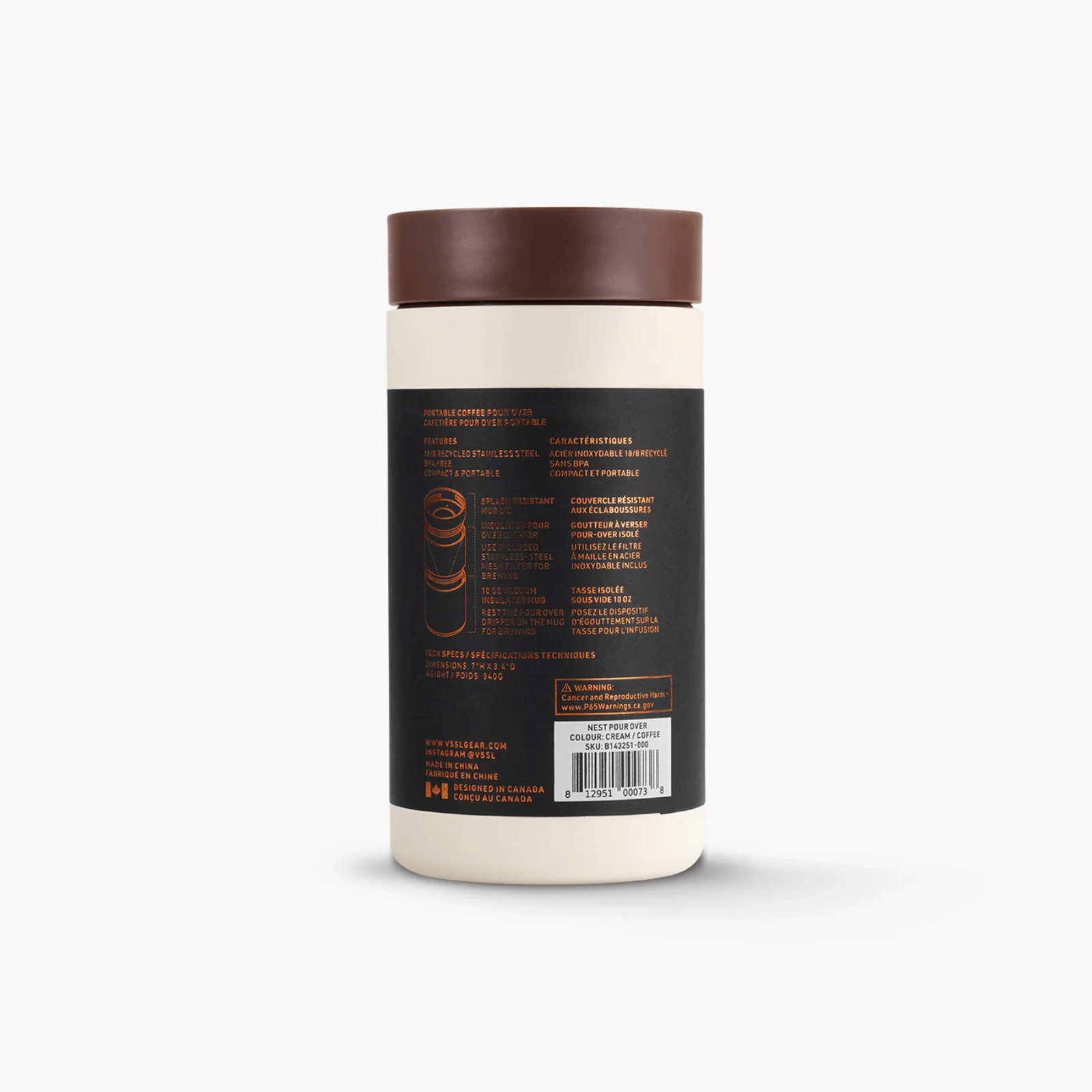 VSSL Nest Pour Over Set Cream