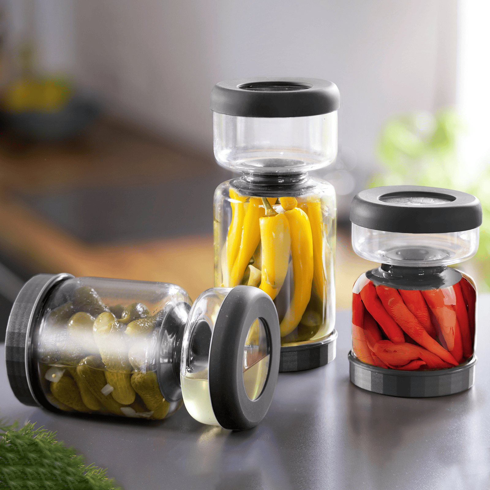 Westmark Draining Glass Jar 1.3L
