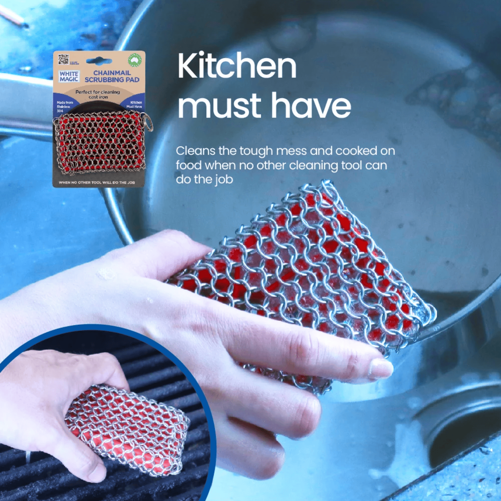 White Magic Chainmail Scrubbing Pad