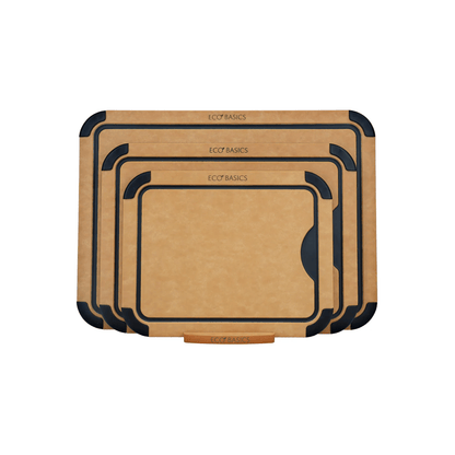 White Magic Eco Basics Sage Carving Board Set 4-Piece Natural