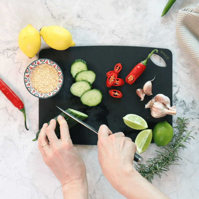 White Magic Eco Basics Sage Cutting Board 30cm x 23cm Black