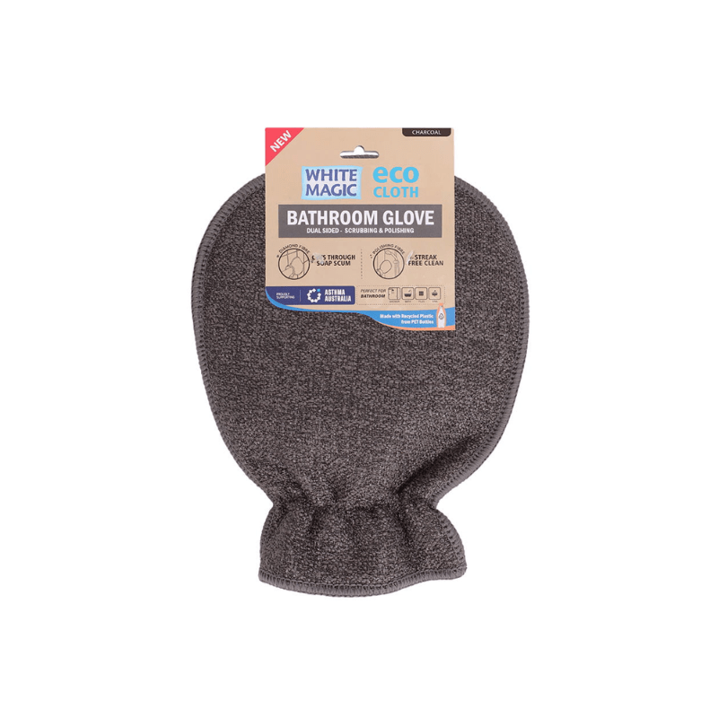 White Magic Eco Cloth Bathroom Glove Charcoal