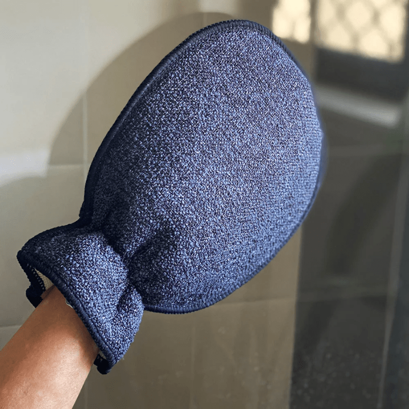 White Magic Eco Cloth Bathroom Glove Denim