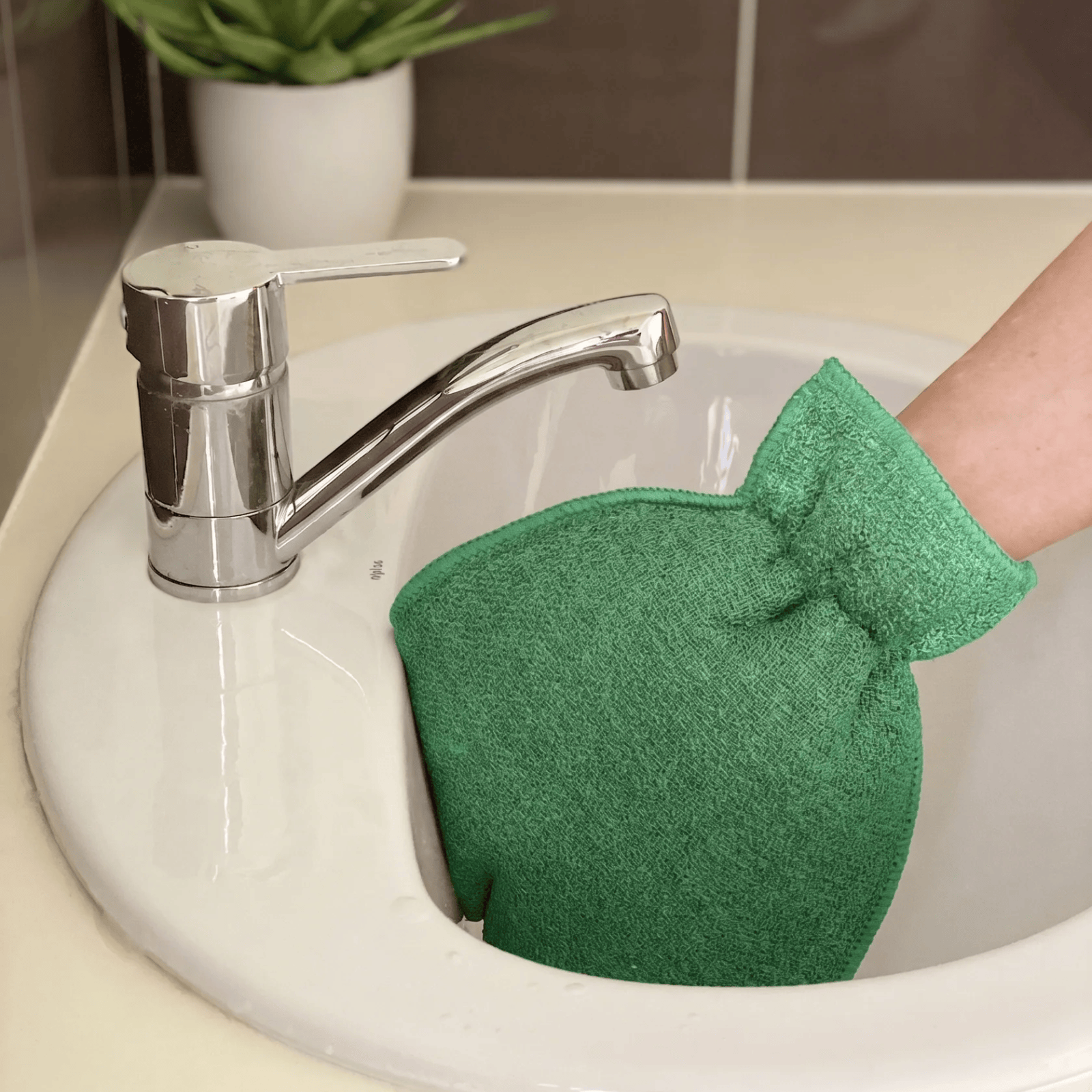 White Magic Eco Cloth Bathroom Glove Forest