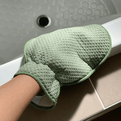 White Magic Eco Cloth Bathroom Glove Olive The Homestore Auckland