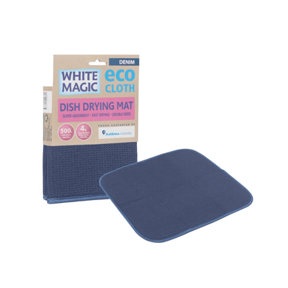 White Magic Eco Cloth Dish Drying Mat Denim